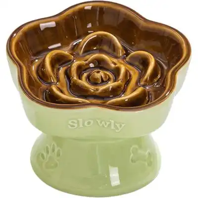 UAMLY Comedero para gatos con forma de flor de Slow Food - Verde - Uamly - Comparador de precios