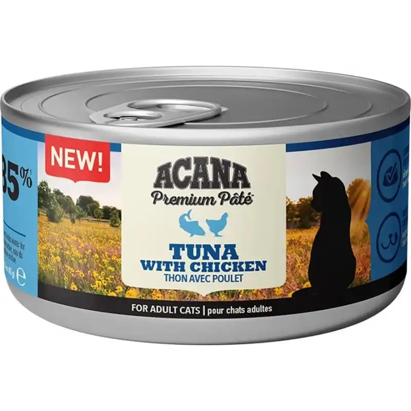 Acana Pack De Latas Atún y Pollo Para Gatos Adultos, Peso 1 x 24 latas 85 gr - Acana - Comparador de precios