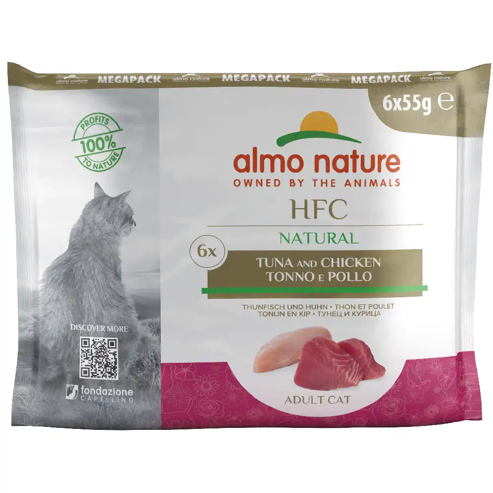 Almo Nature HFC en bolsitas 6 x 55 g - Atún y pollo