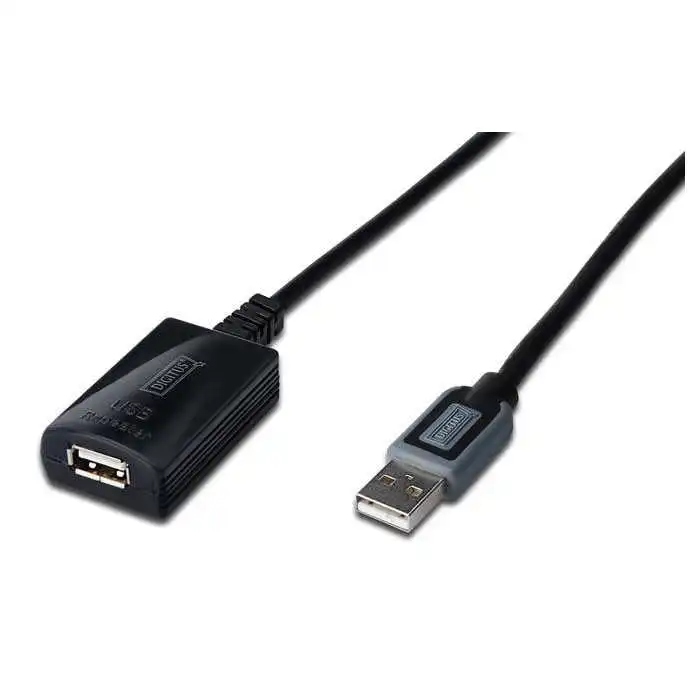 Digitus Cable USB 2.0 AM/AH Amplificado 10m Negro