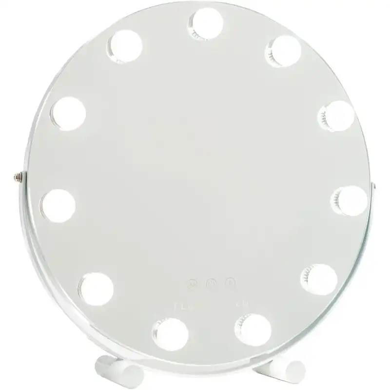 Flamingueo Espejo Maquillaje Con Luz Redondo 11 Led 3 Modos De Luz Control Táctil