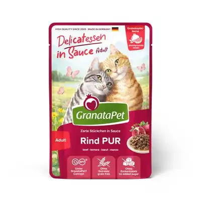 GranataPet Delicatessen en salsa 12 x 100 g - Vacuno puro - Granatapet - Comparador de precios
