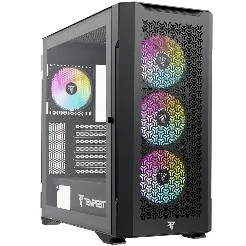 Tempest Bastion ARGB ATX Mesh Cristal Templado USB 3.0 Negra