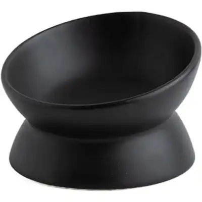 UAMLY Comedero de cerámica elevado e inclinado para gatos - negro - Uamly - Comparador de precios