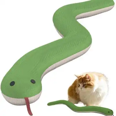ZooVenture Gato serpiente de peluche - Cuerda, portátil, interactivo - Verde - 37*5 - Zooventure - Comparador de precios