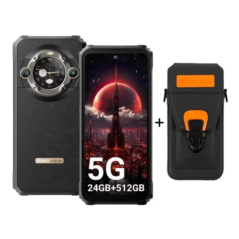 Blackview BL9000 5G 12/512GB Negro y Plata Libre + Funda Protectora
