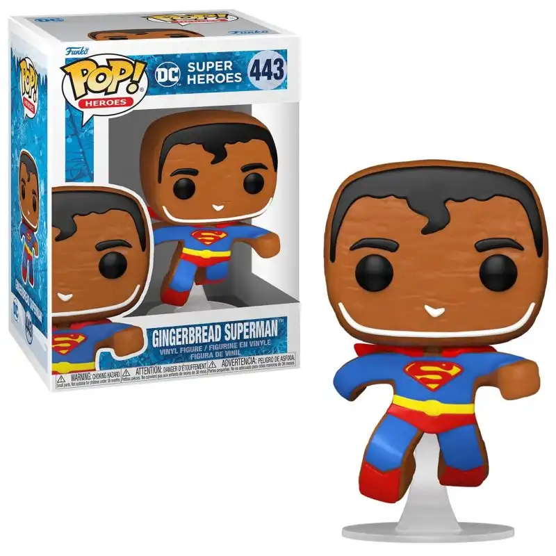 Funko Pop DC Héroes Superman Pan de Jengibre Navideño