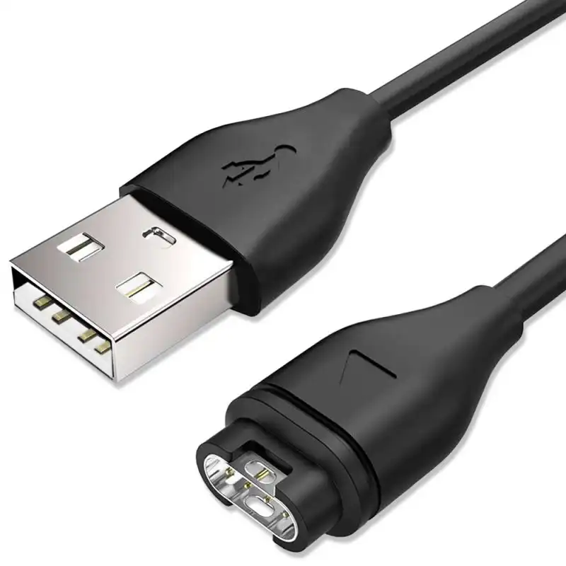 OcioDual Cable Cargador Datos USB para Smartwatch Garmin Negro