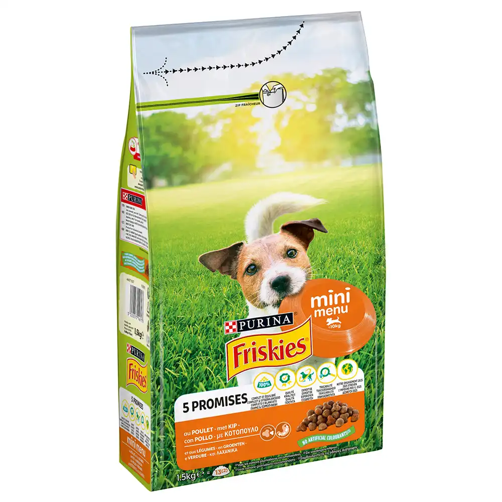 Purina FRISKIES Mini con pollo y verduras - 1,5 kg