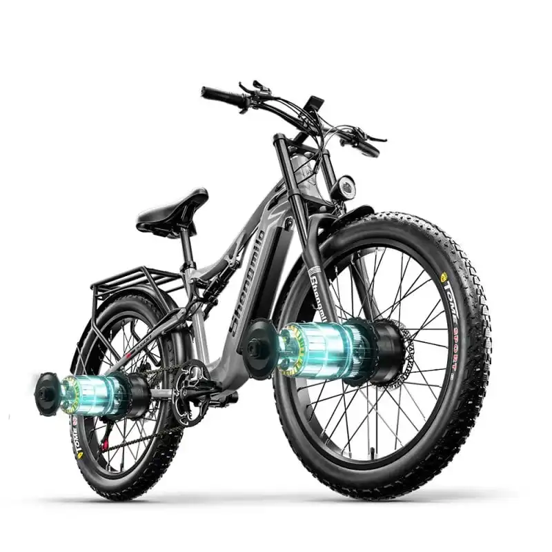 Shengmilo S600-12 Bicicleta Eléctrica Para Adultos 48V 17.5Ah con Neumático Ancho 2000W 45km/h Gris