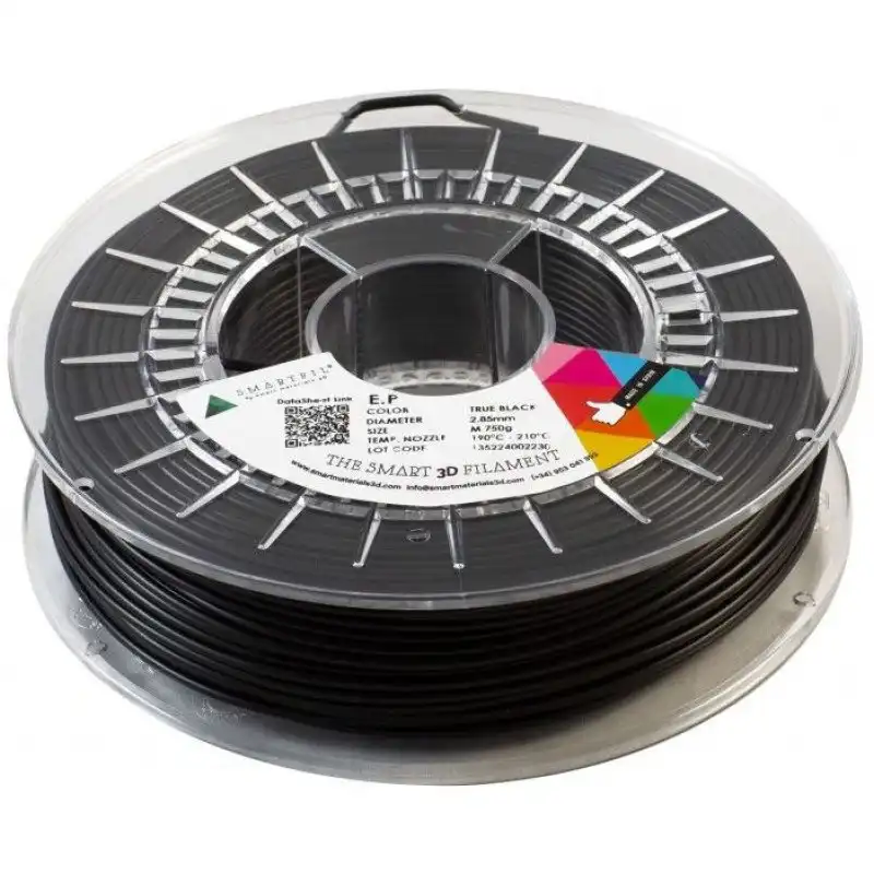 Smartfil EP PLA Filamento 3D Fácil Lijado 2.85mm 750g True Black
