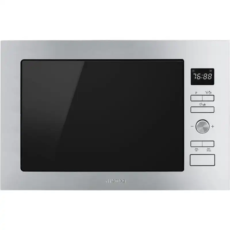 Smeg FMI425X Microondas Integrable con Grill 25L 900W Inox/Negro