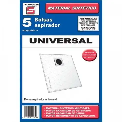 Tecnhogar Bolsas para aspiradora universal