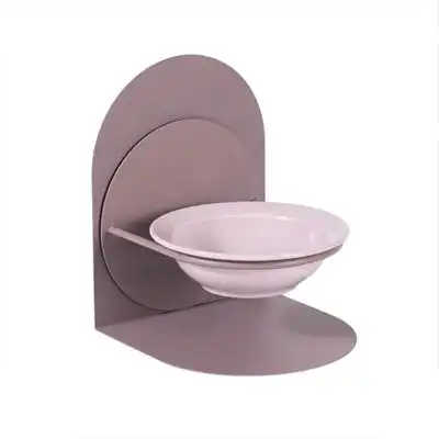 UAMLY Cuenco de cerámica para gatos con soporte de metal - púrpura - Uamly - Comparador de precios