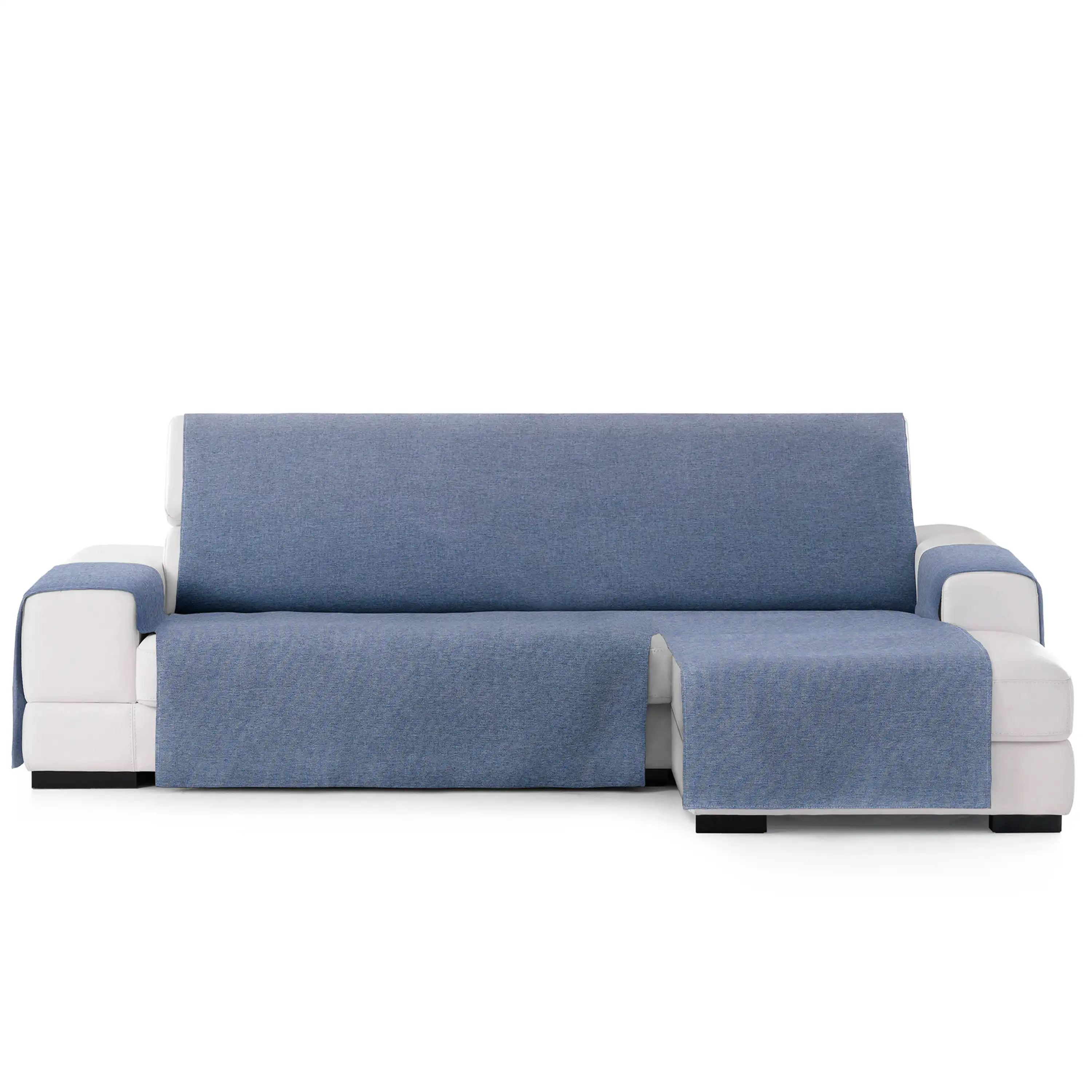 Vipalia Protector Cubre Sofá Chaise Derecho 240 Color Azul Modelo Brisa