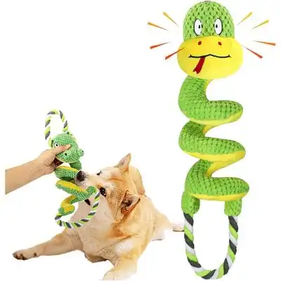 ZooVenture  para perros con cuerda espiral chirriante - Color: Verde - Zooventure - Comparador de precios