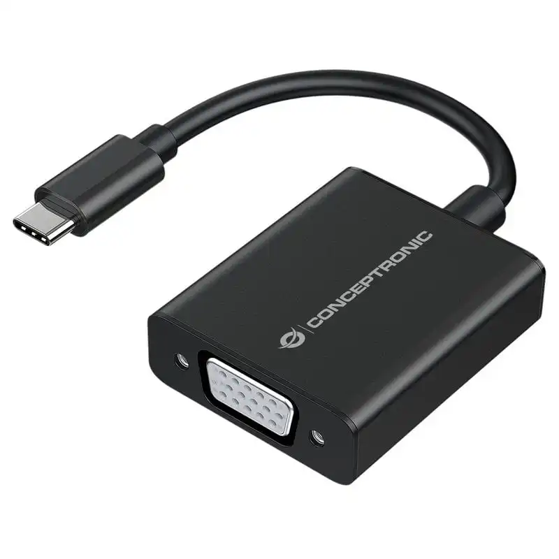 Conceptronic ABBY05B Adaptador USB-C Macho a VGA Hembra 1080p 60Hz