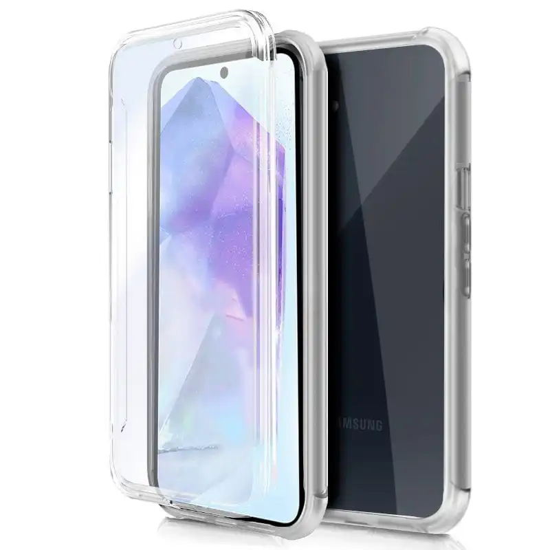 Cool Funda de Silicona 3D Transparente Frontal + Trasera para Samsung A556 Galaxy A55 5G