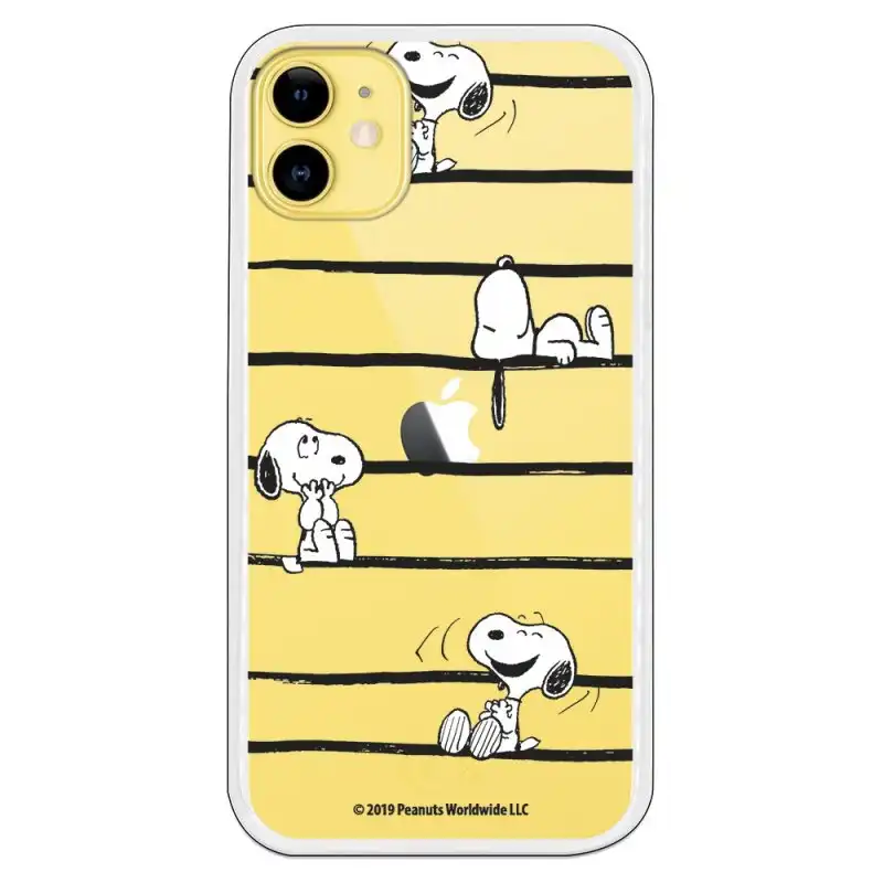 Funda Oficial de Peanuts Snoopy Rayas para iPhone 11