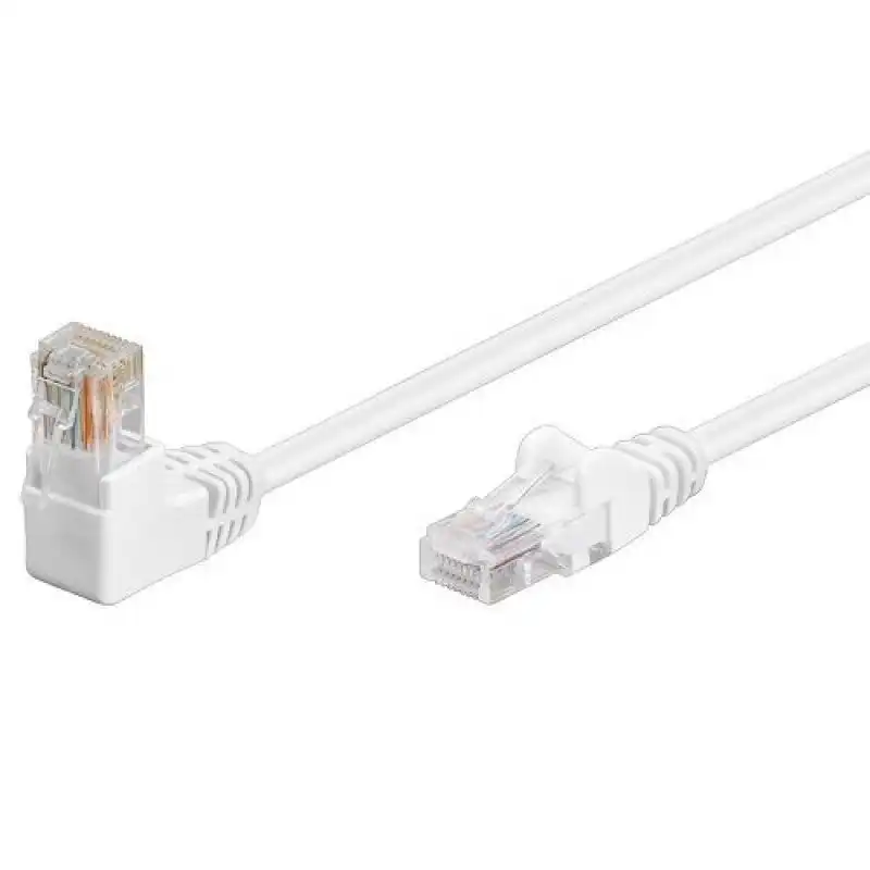 Goobay Cable de Red UTP CAT5E 1x 90 grados 0.50m Blanco