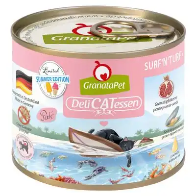 GranataPet DeliCatessen 6 x 200 g - Edición verano - Surf'n'Turf - Granatapet - Comparador de precios