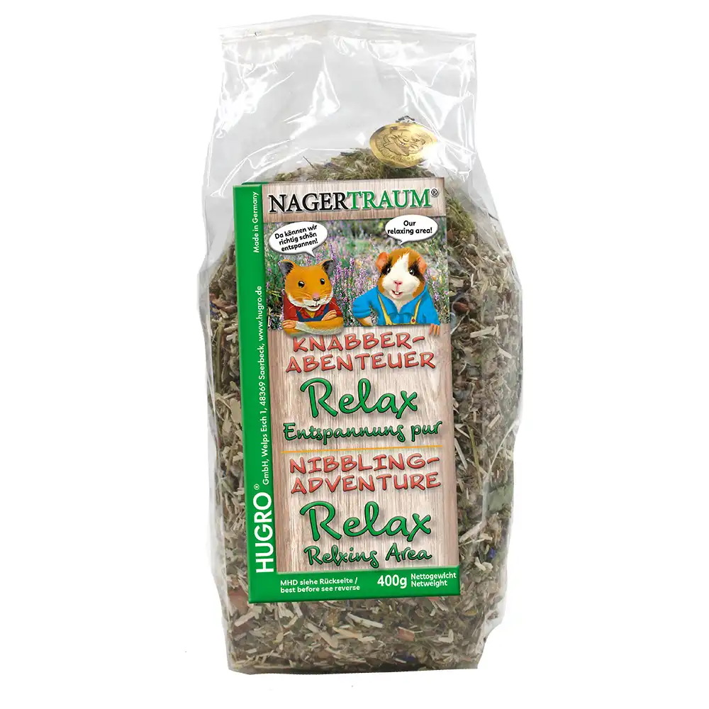 Hugro Nibble Adventure Relax para roedores - 400 g