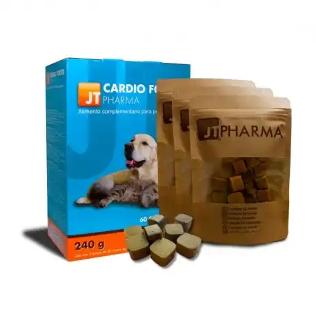 JTPharma Cardio Fortex Snack Complemento Nutricional para Perros y Gatos, 60 x 4 gr - Jtpharma - Comparador de precios