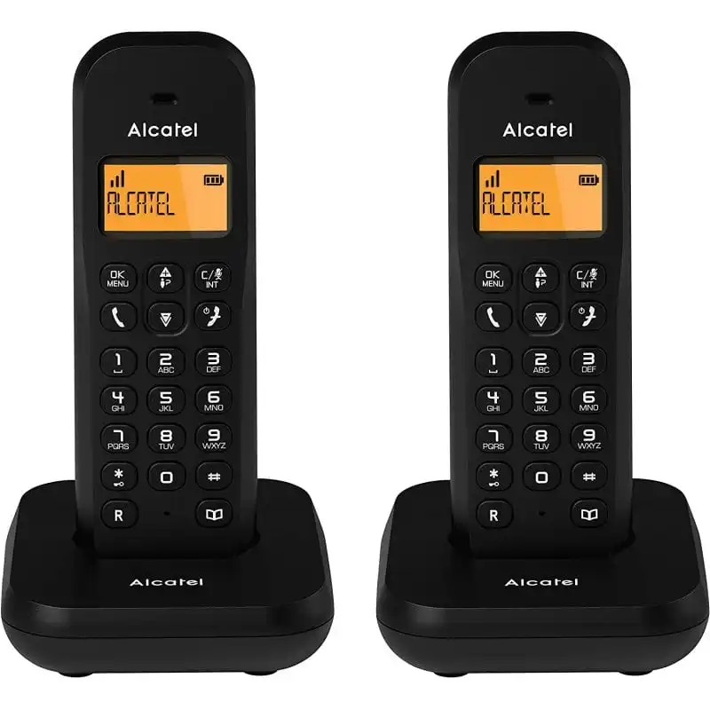 Alcatel E155 Duo Pack 2 Teléfonos Inalámbricos DECT Negros