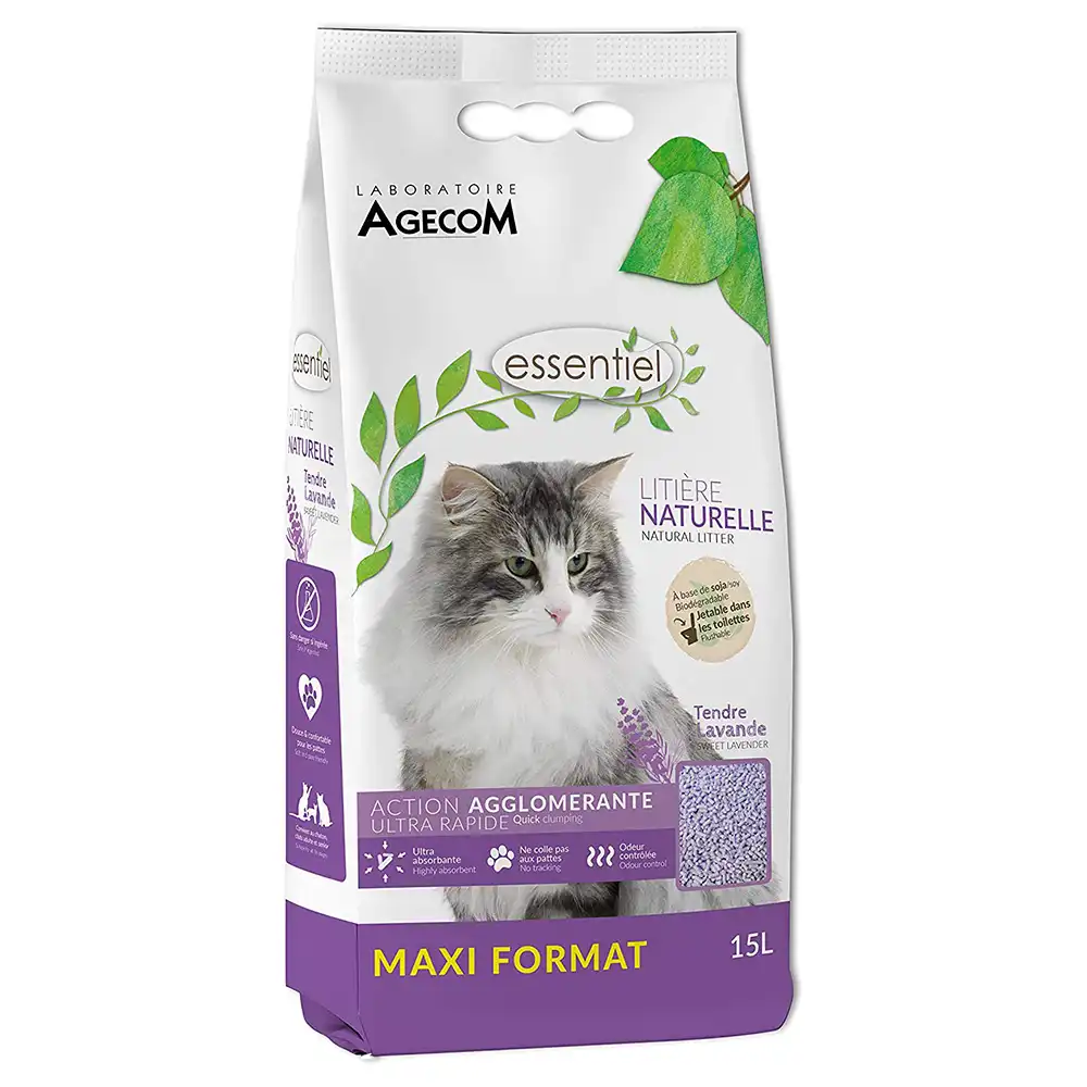 Essentiel Arena Natural para Gatos Lavanda - 6 L