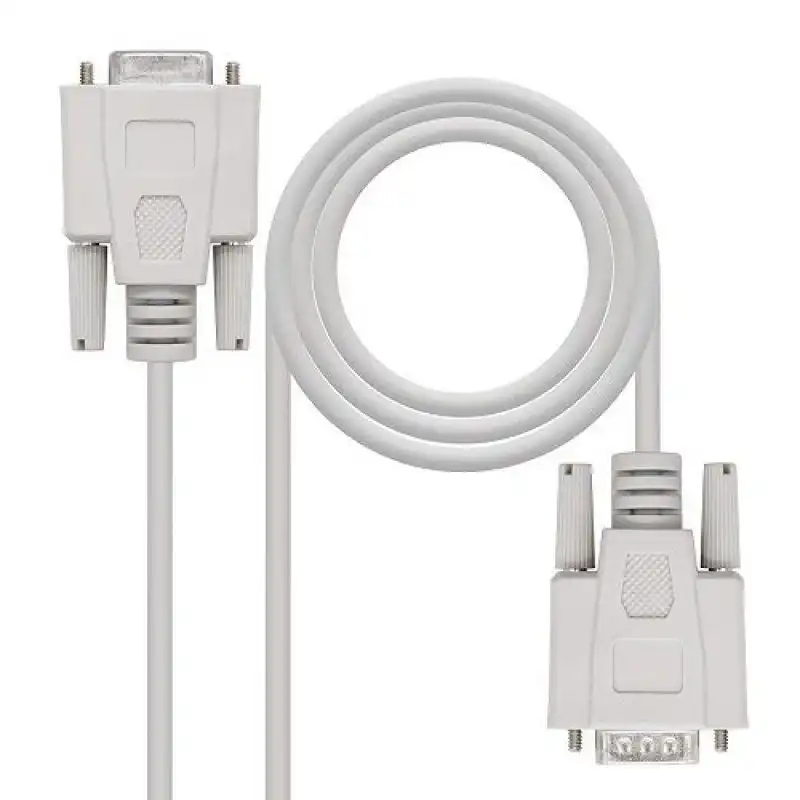 Nanocable Cable Serie RS232 DB9 Hembra/Hembra 1.8m Beige