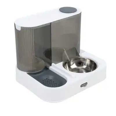 Basics dispensador de comida y agua - 1,8 l pienso, 850 ml agua - Zooplus Basics - Comparador de precios