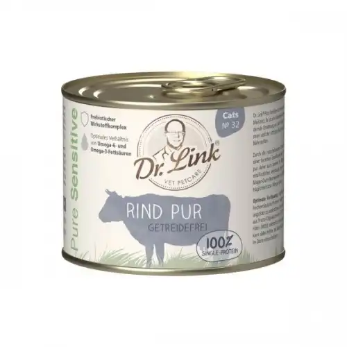 Dr. Link Pure Sensitive Rind Pur Ternera Lata para gatos