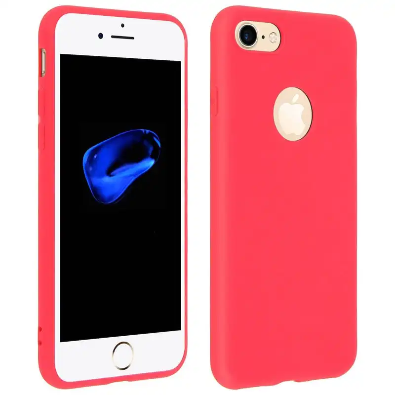 Forcell Soft Touch Funda de Silicona Roja para iPhone 7 / 8