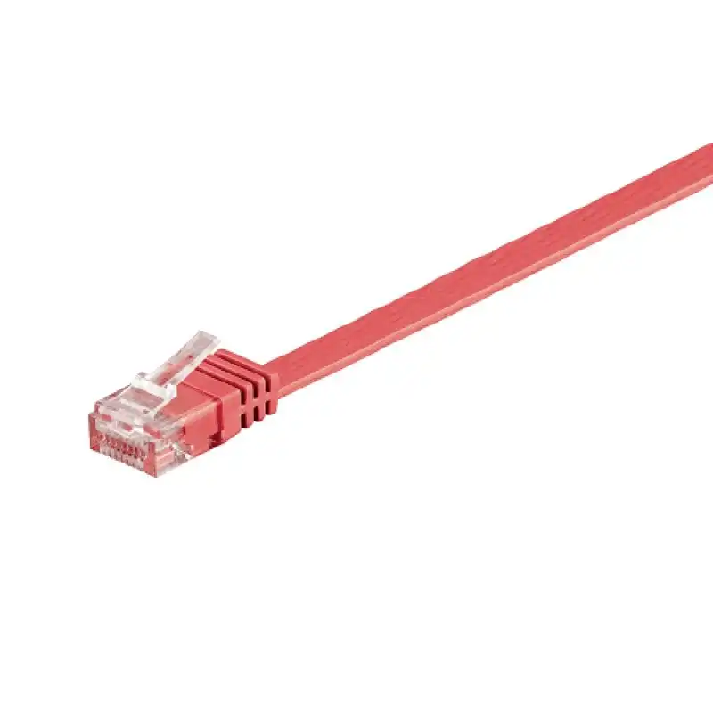 Goobay Cable de Red Plano RJ45 UTP Cat.6 1m Rojo