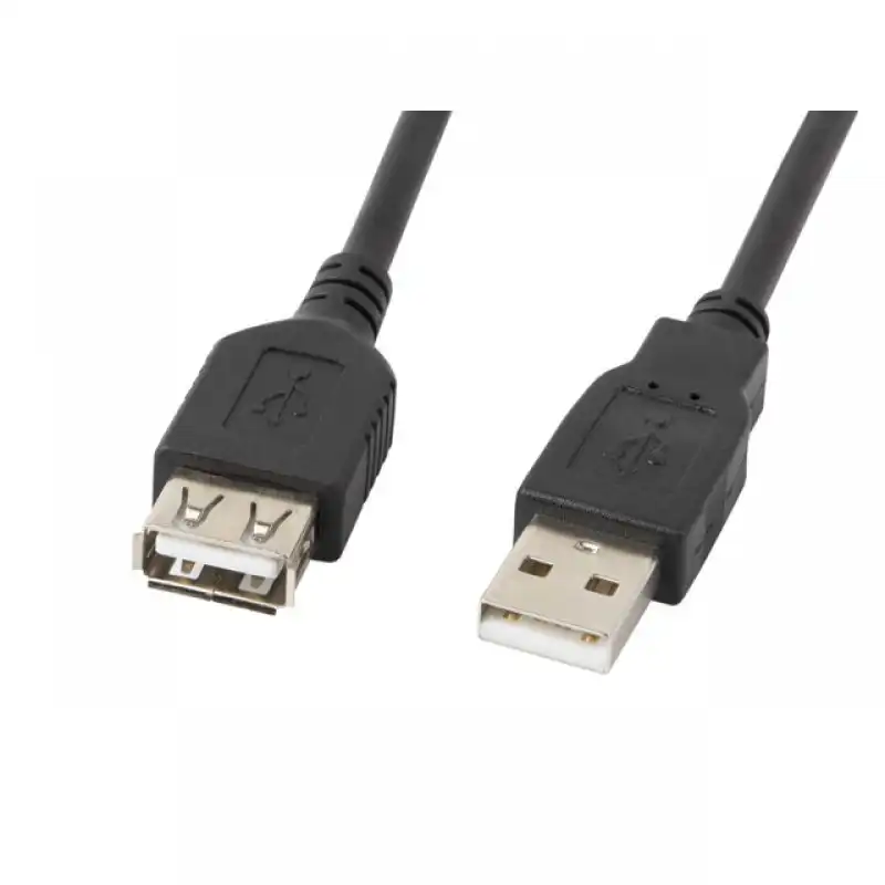 Lanberg Cable USB-A 2.0 Macho/Hembra 1.8m Negro