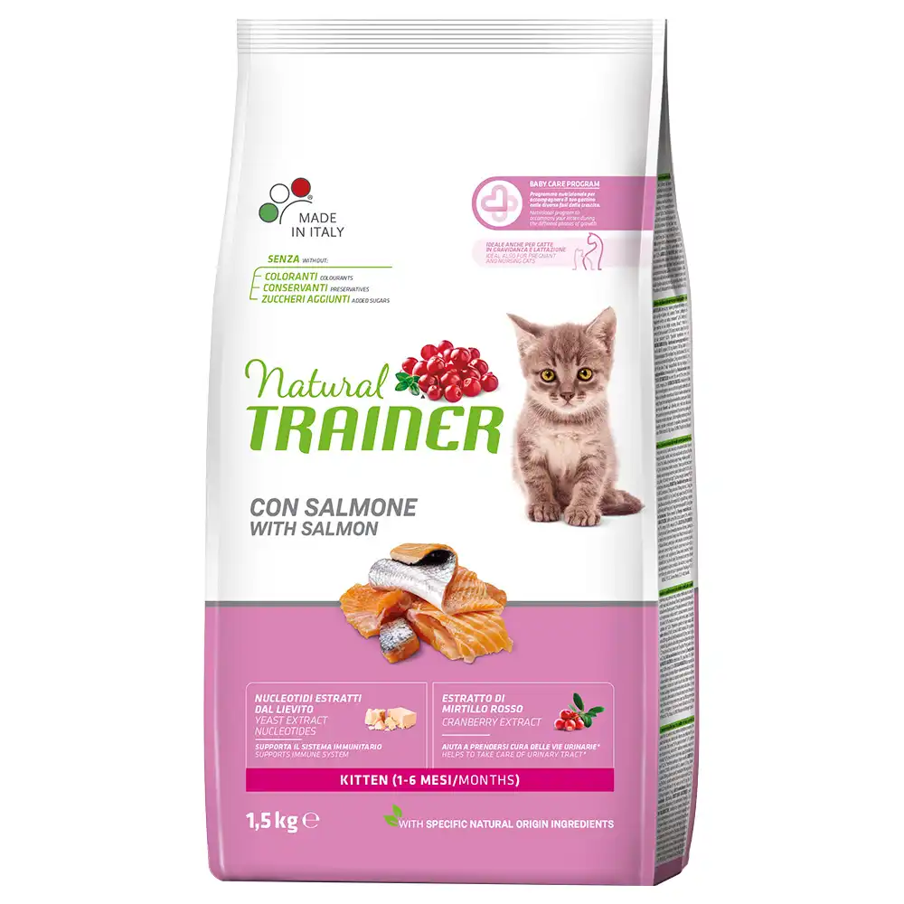 Natural Trainer Gatito Croquetas de salmón Gato - 1,5 kg