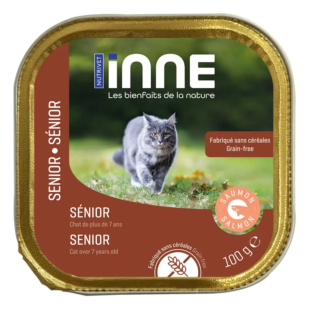 Nutrivet Inne Senior Cat con salmón - 16 x 100 g