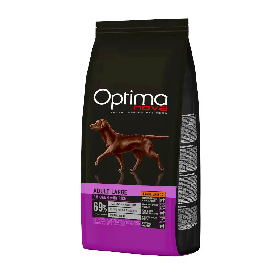 Optima Nova Adult Large Pollo pienso para perros 12 kg - Optimanova - Comparador de precios
