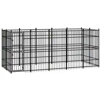 Perrera De Exterior | Jaula Para Perro | Parque Para Mascotas De Acero 9,22 M² Cfw783910