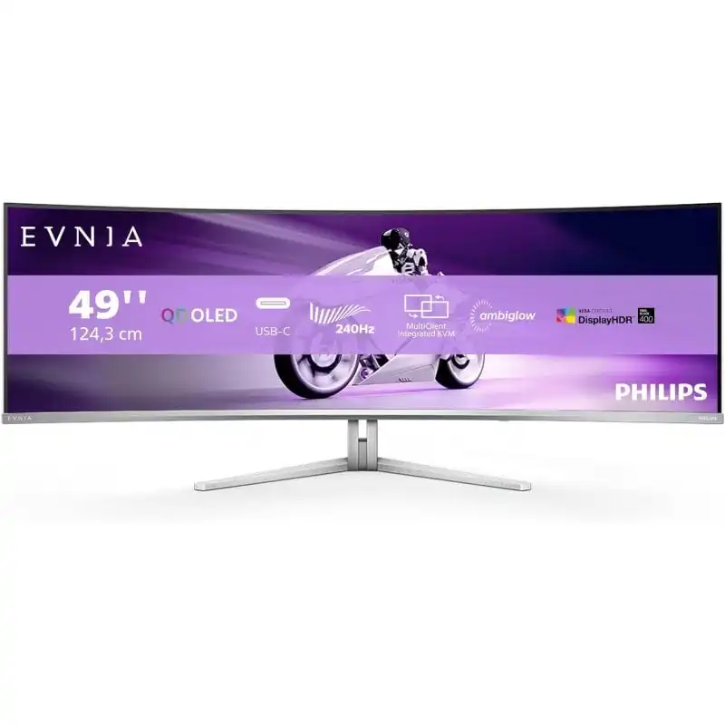 Philips Evnia 49M2C8900 48.9" QD OLED Dual QHD 240Hz G-Sync Compatible Curvo