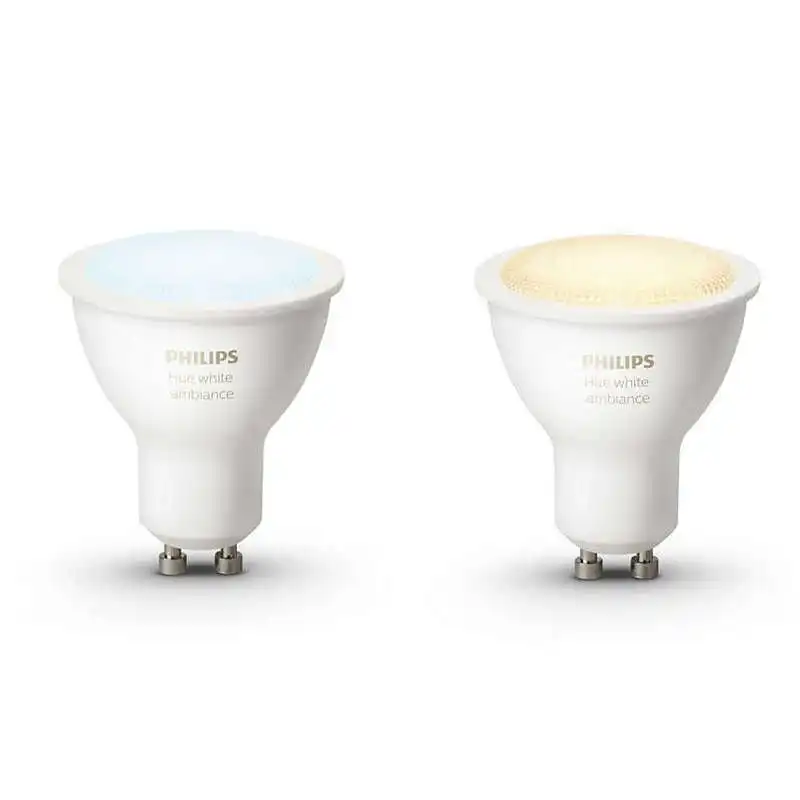 Philips Hue White Ambiance Pack 2 Bombillas Ambiental Blanco GU10
