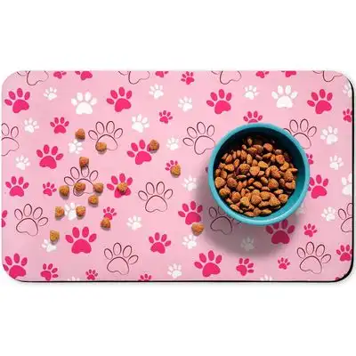 UAMLY Alfombrilla para comida de perro - rosa 30*50cm - Uamly - Comparador de precios