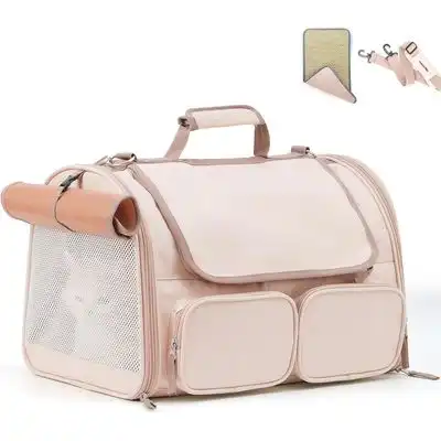 HausPets Bolsa Transporte Gato 44x30x29cm, 4 Ventanas Malla, Viaje Aéreo - 44x30x29cm - HausPets - Comparador de precios
