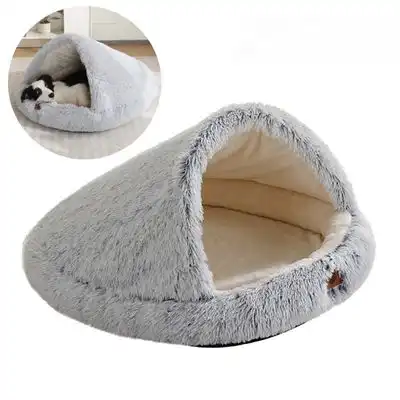 IntiMeg Nido con forma de concha para perros y gatos, calefacción invierno - Gris - IntiMeg - Comparador de precios