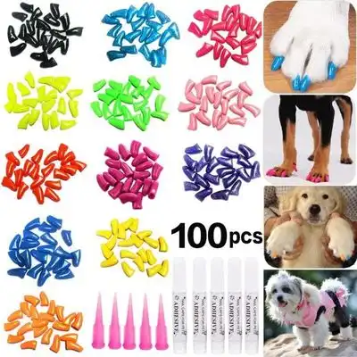 Pawffee 100 protectores de uñas XXL para perros, kit de 5 colores - 1 pieza - Pawffee - Comparador de precios