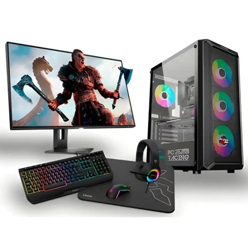 PC Racing AMD Ryzen 5 8600G/16GB/1TB SSD/RTX 4060 + Monitor 24" FullHD + Combo Gaming