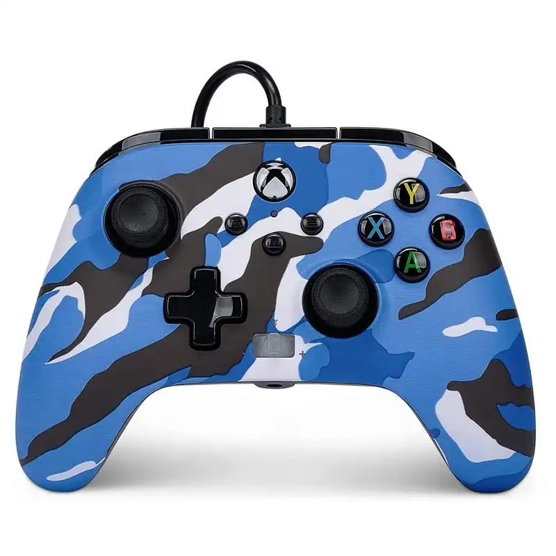 Power A Mando con Cable Extraíble Camuflaje Azul para Xbox Series/One/PC
