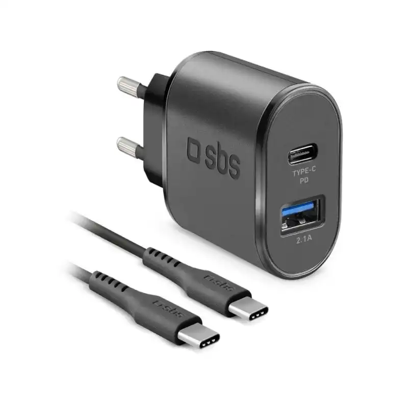 SBS TEKITTRPDCCK Cargador Carga Rápida USB-C 20W Negro