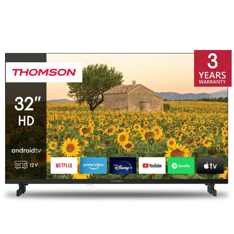 Thomson 32HA2S13C 32" HD Android TV con Adaptador de 12V
