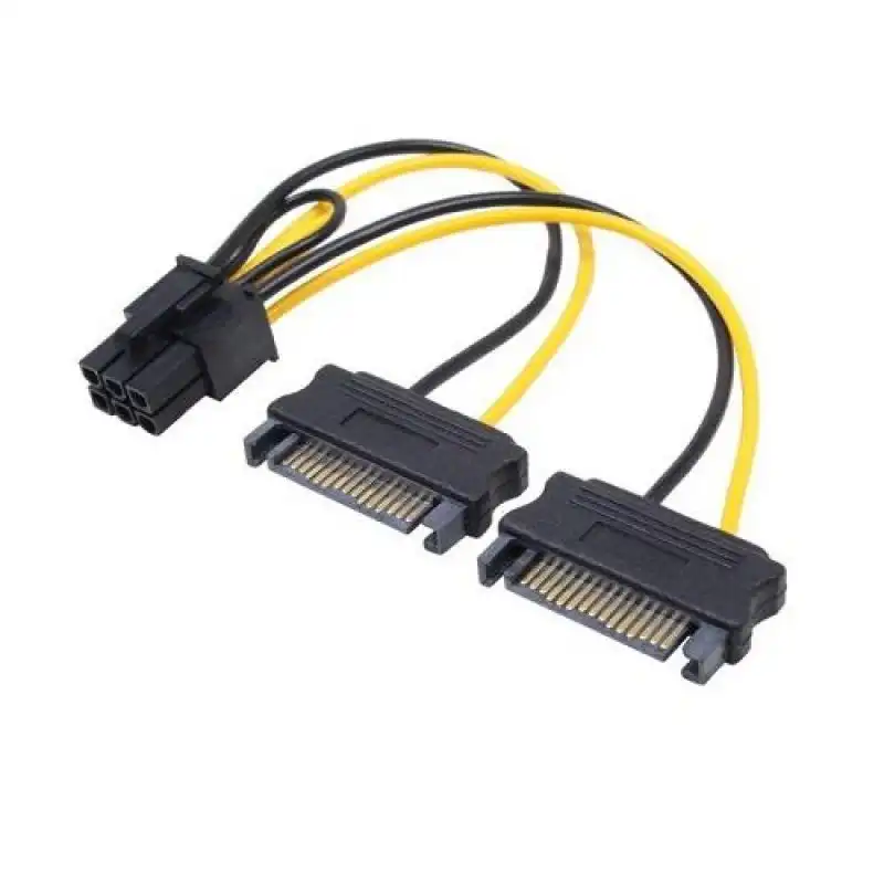 Valueline Cable de Alimentación 2x SATA 15 Pines a PCIe Macho/Hembra 15cm